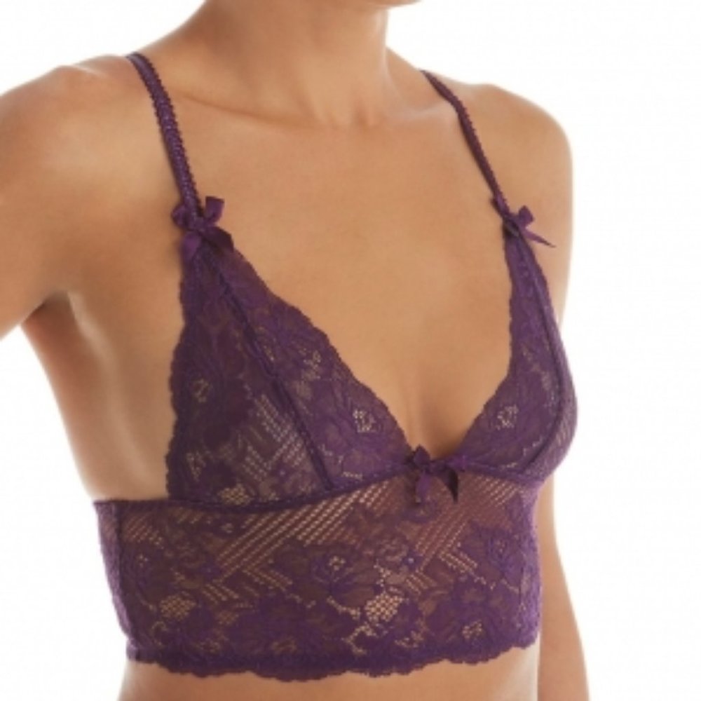 NWT L’Agent by AP Mia Triangle Lace Long Bralette - Picture 3 of 9